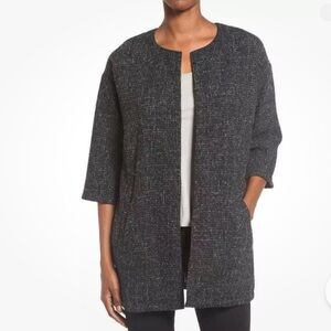 Eileen fisher Womens black briar patch Open Blazer M